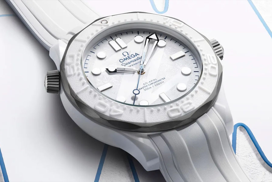 Omega Seamaster Diver 300M Milano Cortina 2026 en titanio y cerámica